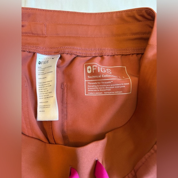 Figs women’s scrub set terracotta - Picture 3 of 7